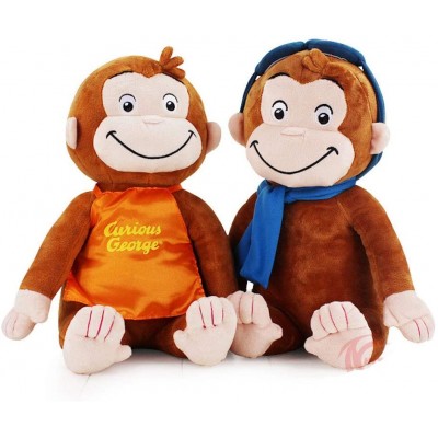 Set 2 peluche di Curioso come George da 30cm, idea regalo, giocattoli