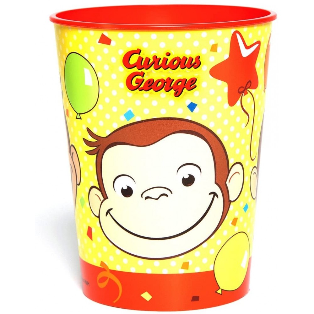 Bicchiere Curioso Come George di plastica, in PVC, riutilizzabile