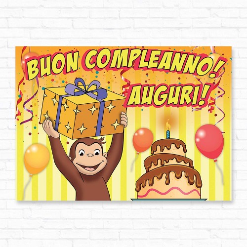 Banner Curioso come George di Buon Compleanno