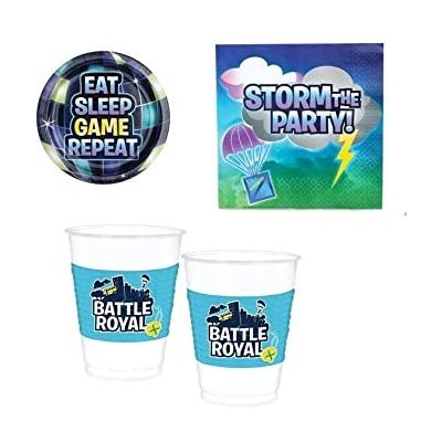 Kit compleanno per 16 bambini di Fortnite, tema Battle Royal