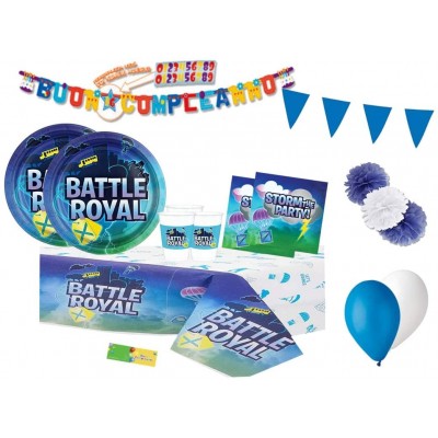 Kit festa per 32 bambini tema Fortnite, Epic Game, coordinato tavola