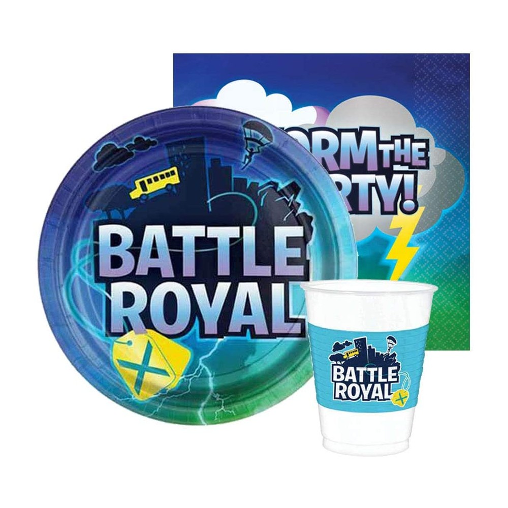 Set festa 16 bambini Battle Royale, Fortnite, accessori feste