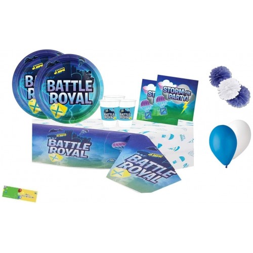 Kit festa 8 bambini Battle Royal - Fortnite, decorazioni tavola