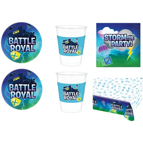 Kit festa 24 bambini Battle Royal - Fortnite, accessori per feste