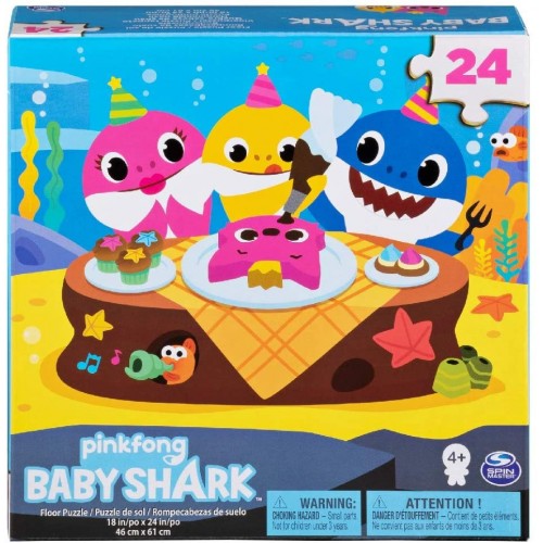 Puzzle Baby Shark da 24 pezzi, 46 x 61 cm, grafiche assortite, idea regalo