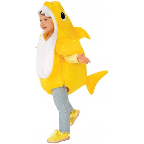 Costume da Baby Shark per bambini, da squalo giallo
