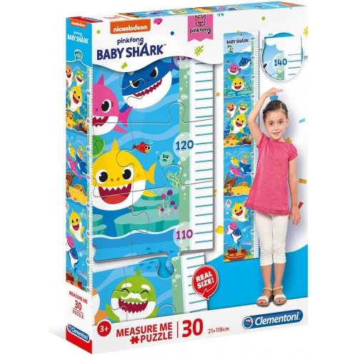 Puzzle Measure di Baby Shark da 30 pezzi , misura 21 x 118 cm, idea regalo