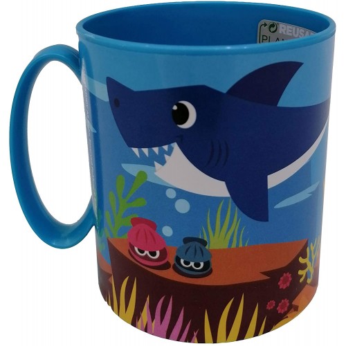 Tazza Baby Shark per bambini da 350 ml, prodotto ufficiale, idea regalo