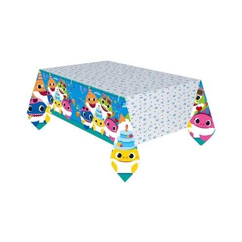 Tovaglia Baby Shark da 180 x 120 cm, per compleanni, in PVC