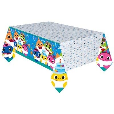 Tovaglia Baby Shark da 180 x 120 cm, per compleanni, in PVC