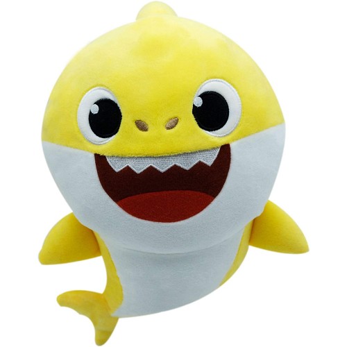 Peluche Baby Shark giallo con canzoncina, da 30 x 16 x 22 cm