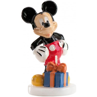 Candela Topolino sagomata, Dekora, in cera, per torte, uso decorativo