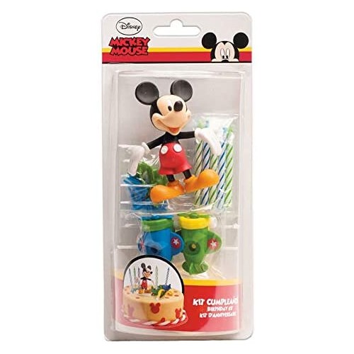 Candelina in PVC Mikey Mouse Disney da 11 x 5 x 23 cm, statuetta per torte