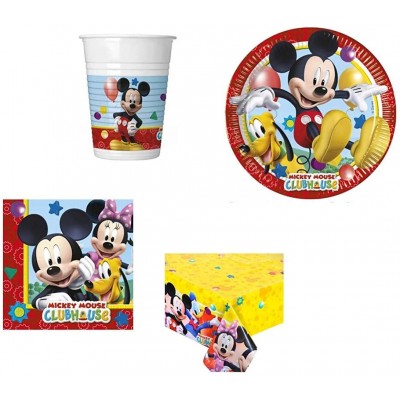 Kit festa 8 bambini Mickey Mouse Disney, coordinato tavola