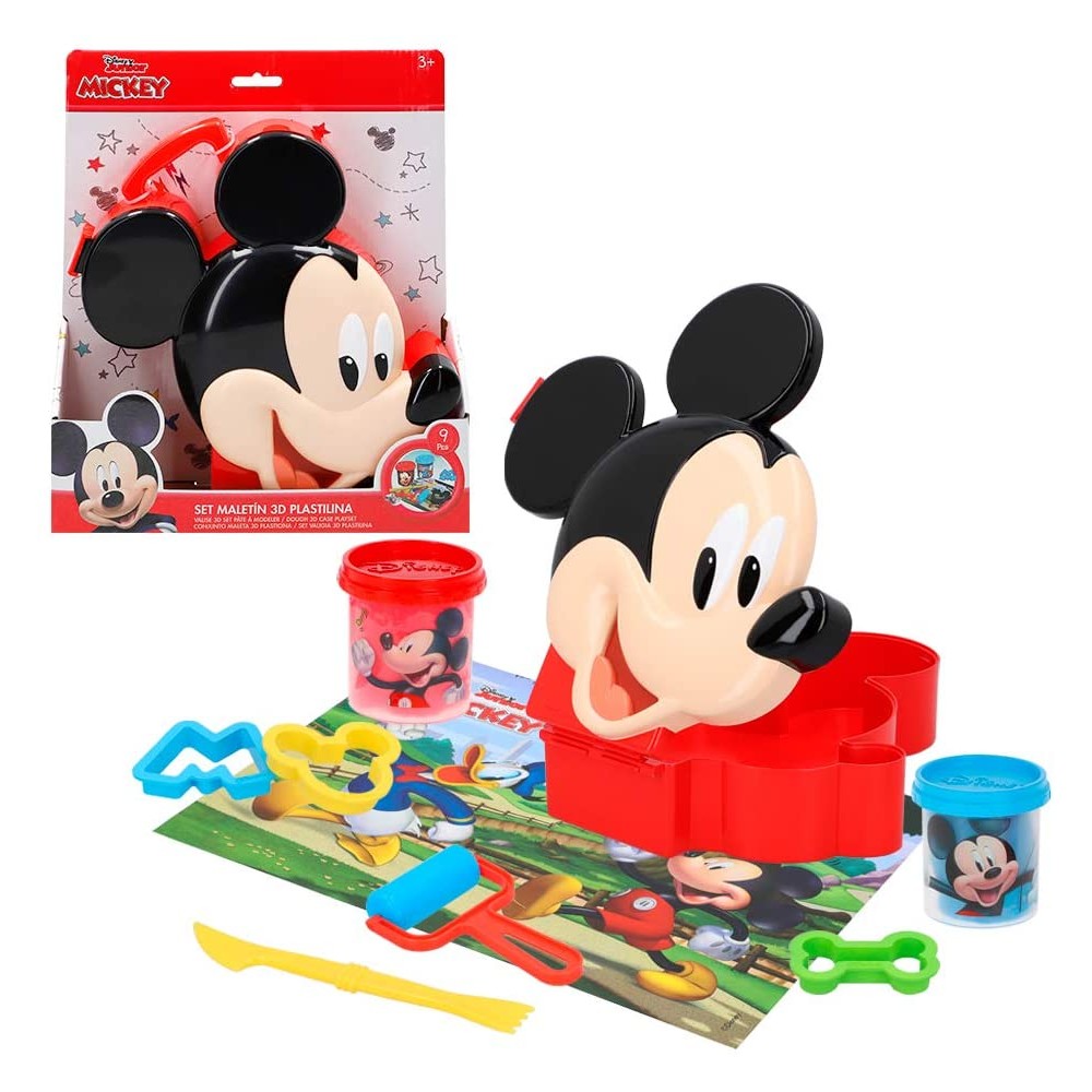 Plastilina con accessori e stampi Topolino Disney, con valigetta