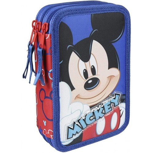 Astuccio 3 scomparti di Topolino - Mickey Mouse con accessori