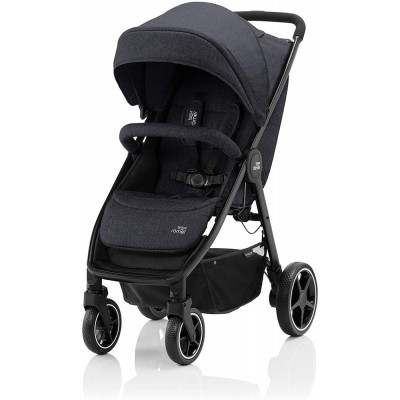 Passeggino Britax Römer nero, con protezioni e ruote antiforatura