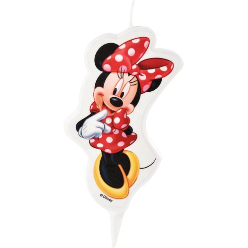Candelina di cera di Minnie Mouse Disney da 5.5 x 9 cm