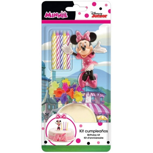 Set Decorazione per torta Minnie Mouse, con candeline e accessori