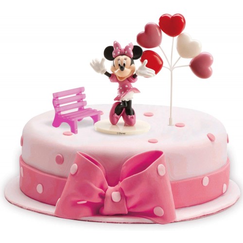 Kit per decorazione torte, Minnie Mouse Disney, con statuina da 9 cm