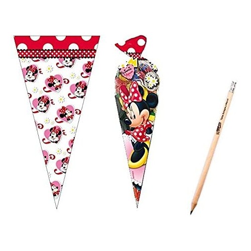 Set da 20 bustine triangolari di Minnie mouse Disney, per regalini