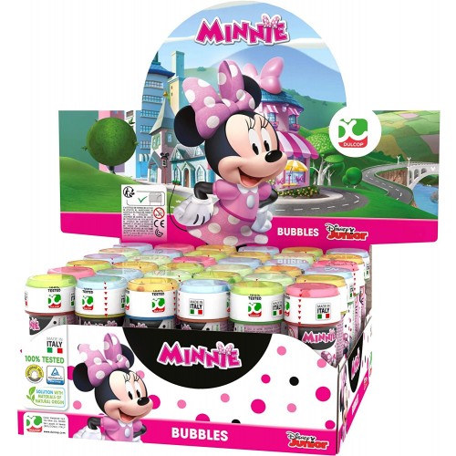 Dispenser con 36 Bolle di Sapone Minnie Disney, regalini fine festa