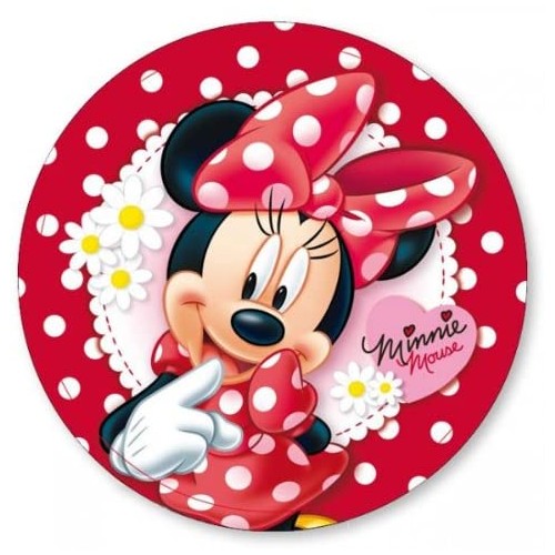 Cialda tonda Minnie Mouse Disney, da 20 cm, senza glutine, per torte