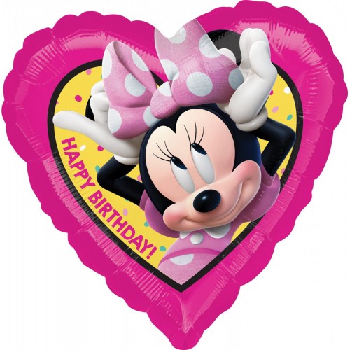 Palloncino cuore con Minnie Mouse da 42 cm, per compleanno