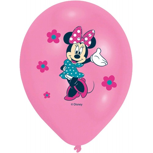 Set da 6 palloncini di lattice Minnie Mouse Disney, per compleanni