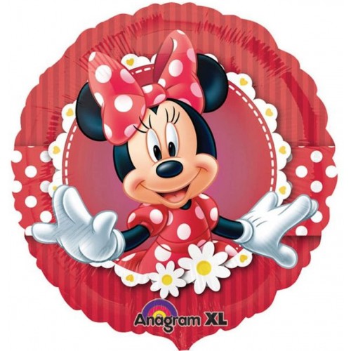 Palloncino tondo di Minnie Mouse Disney, da 42 cm foil in lamina