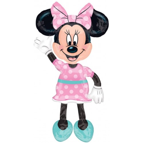 Airwalker Minnie Mouse grandezza naturale da 132 cm, in lamina, per compleanni