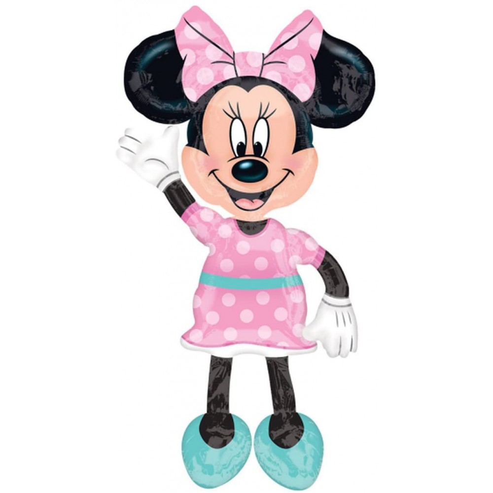 Airwalker Minnie Mouse grandezza naturale da 132 cm, in lamina, per compleanni