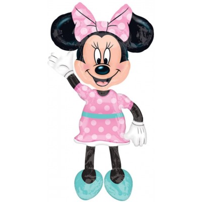 Airwalker Minnie Mouse grandezza naturale da 132 cm, in lamina, per compleanni