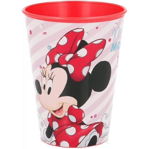 ABicchiere in PVC di Minnie Mouse Disney, lavabile e riutilizzabile