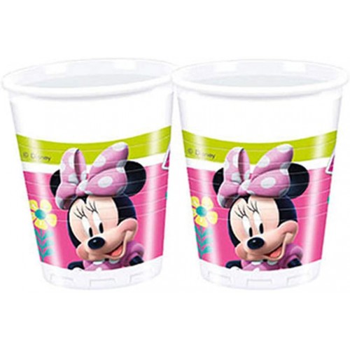 Kit da 8 bicchieri Minnie Mouse, di plastica, per compleanni