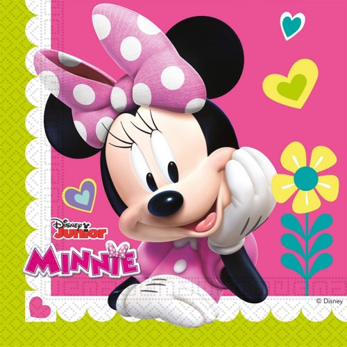 Conf. da 20 tovaglioli Minnie Mouse Disney, per compleanni bambine