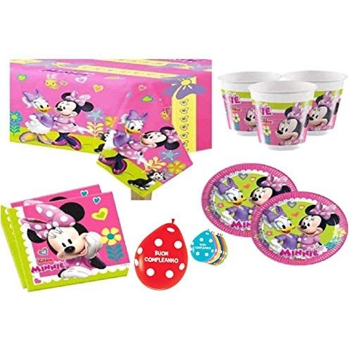 Kit festa per 24 bambini di Minnie Disney, accessori festa