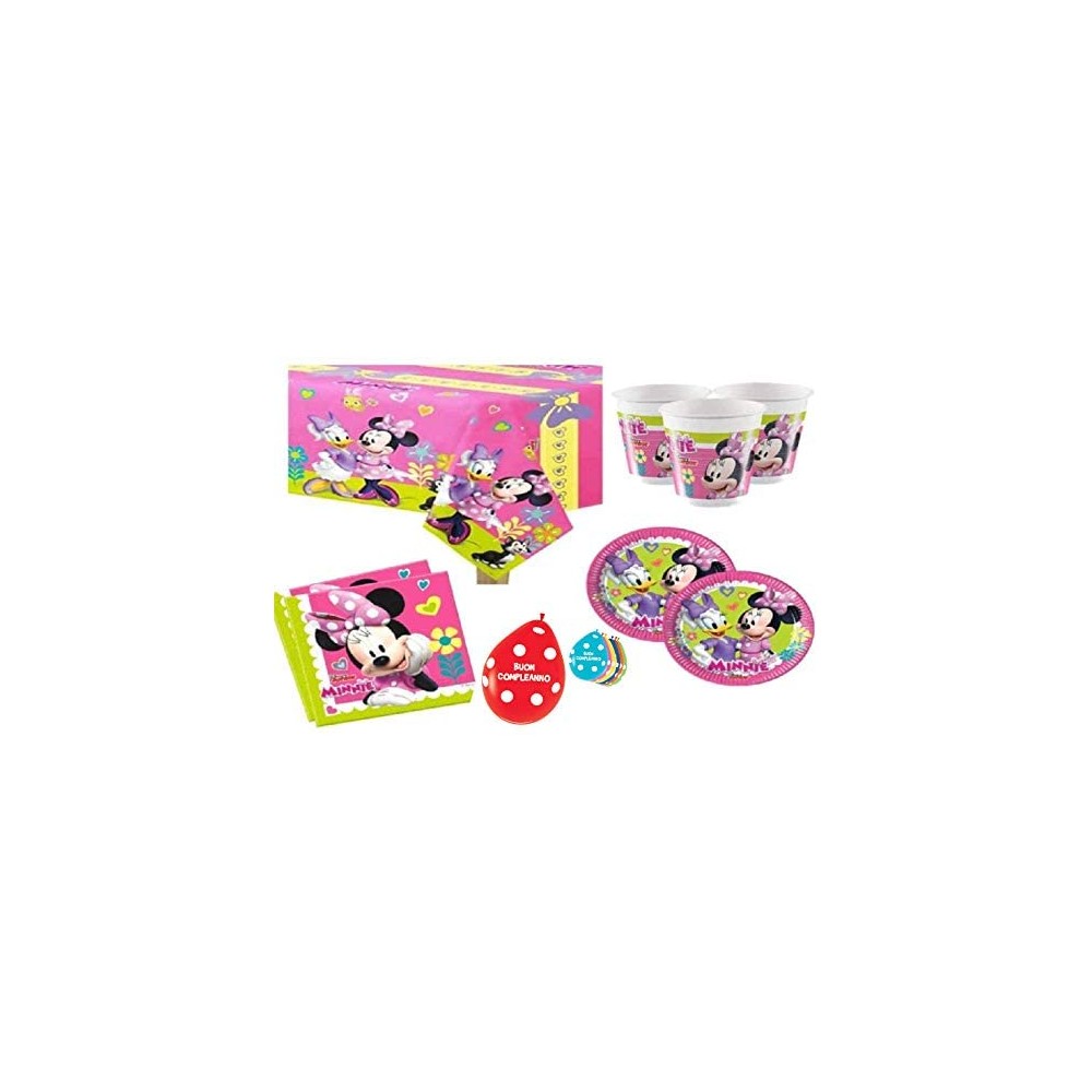 Kit festa per 24 bambini di Minnie Disney, accessori festa