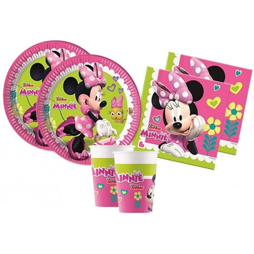 Coordinato festa Minnie per 16 bambini, per compleanno bambine