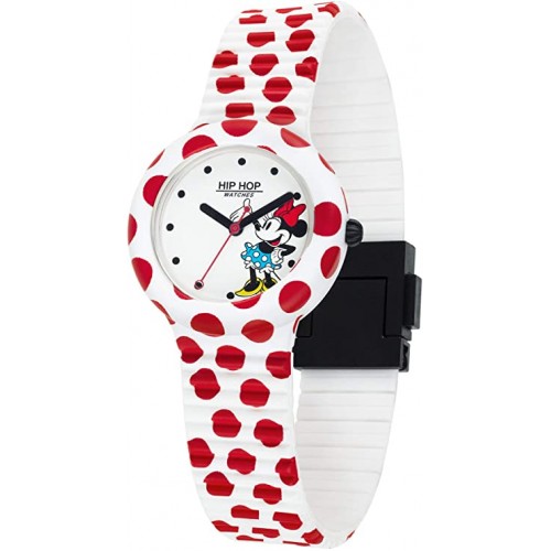 Orologio da polso Minnie Disney - Hip Pop, cinturino in silicone, idea regalo