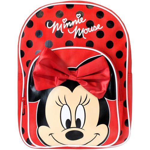 Zaino di Minnie Mouse, rosso, per bambini, per l'asilo