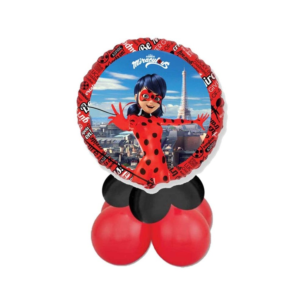 Composizione di palloncini con Ladybug, accessori per feste