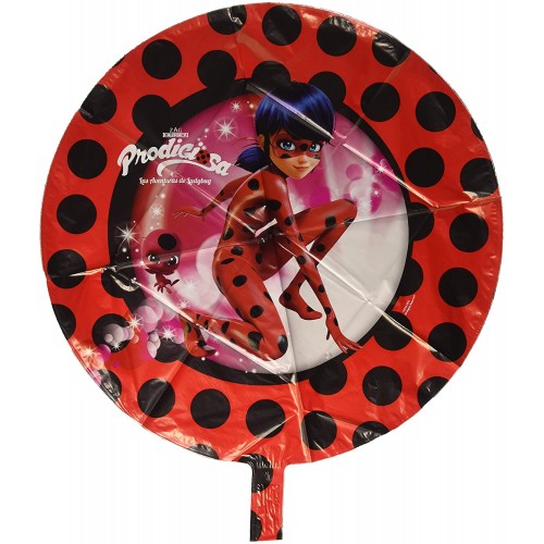 Palloncino foil tondo di Ladybug, da 45 cm, in lamina di ottima qualità