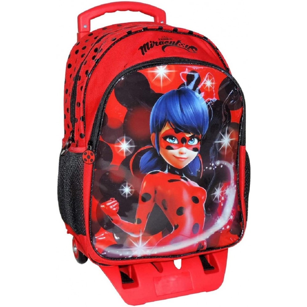 Trolley zaino Ladybug, con carrello, per la scuola elementare