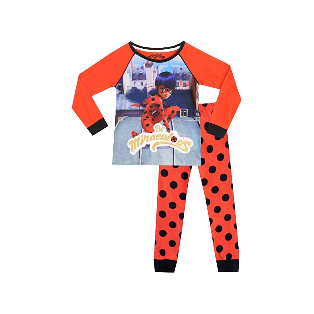 Pigiama Ladybug per bambini, due pezzi, originale Miraculous