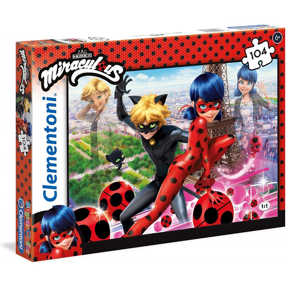 Puzzle di Ladybug Miraculuos da 104 pezzi, idea regalo