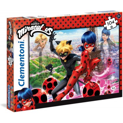 Puzzle di Ladybug Miraculuos da 104 pezzi, idea regalo