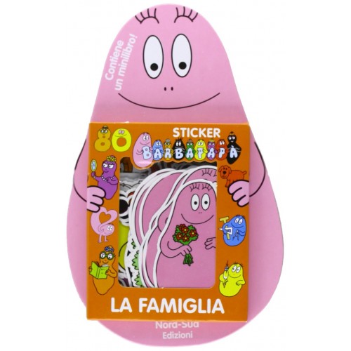 Rivista con stikers di Barbapapà, 80 pezzi, idea regalo