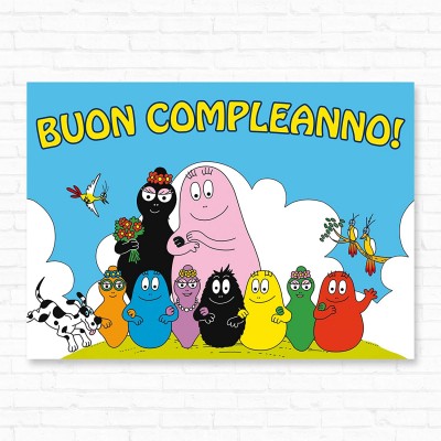 Poster Barbapapà in alta risoluzione , banner per feste