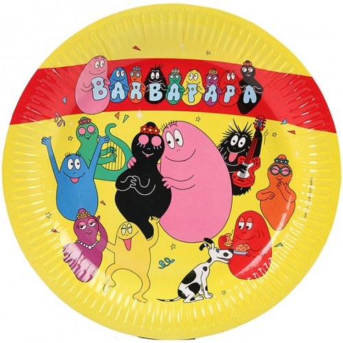 Set da 6 piatti Barbapapa per feste di compleanno